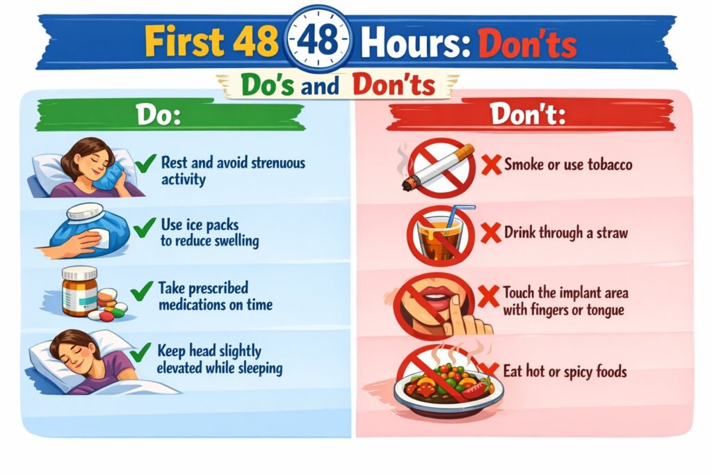First 48 Hours Do’s and Don’ts Do